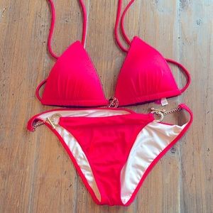 Victoria’s Sscret Coral Red Push-up Bikini